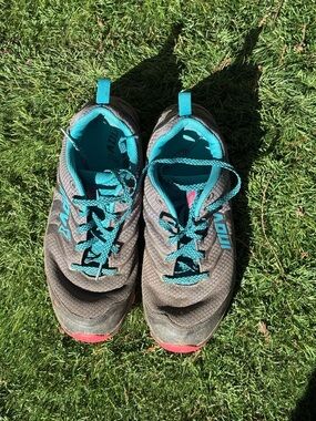 Inov-8 Rocklite 280 Gray and Teal Women's Trail Shoes